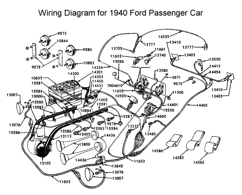 Wiring diagram for 1940 Ford