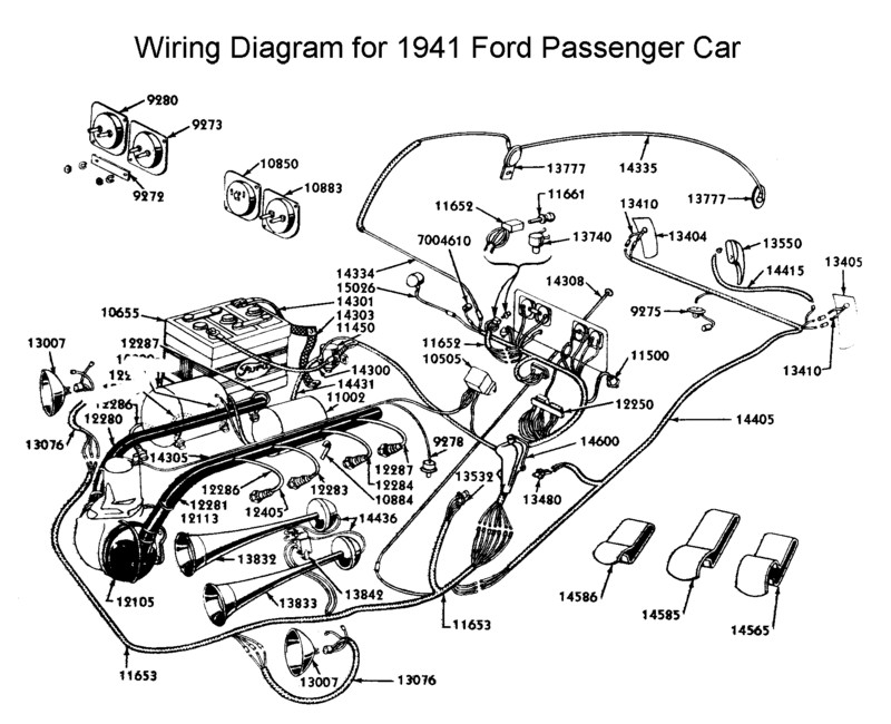 Wiring diagram for 1941 Ford