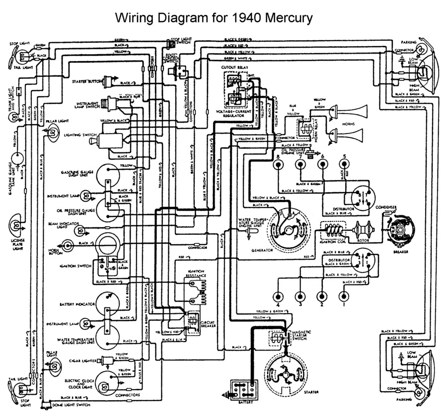 Wiring Diagram For 1940 Ford Deluxe