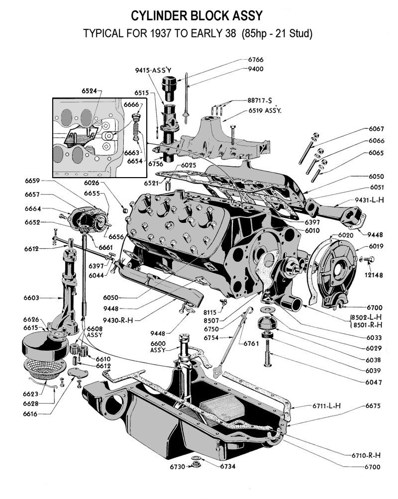 model a ford engine parts