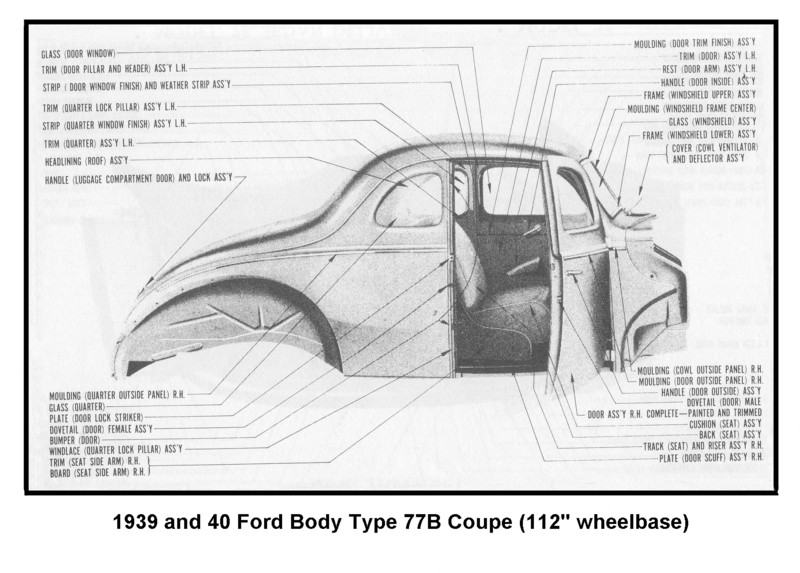 193940 Ford Coupe Body 77B