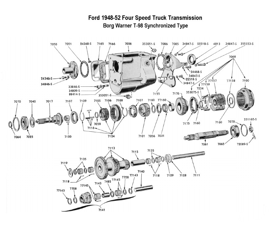 Flathead Parts Drawings-Transmissions