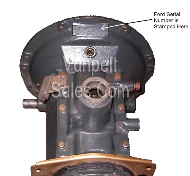 Where can you find the serial numbers on Ford engines?